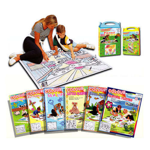 Big Educational Colouring Mat with crayons